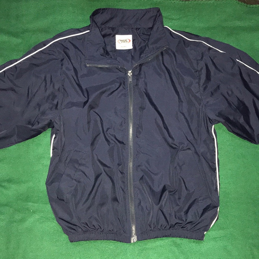 Navy warm up jacket